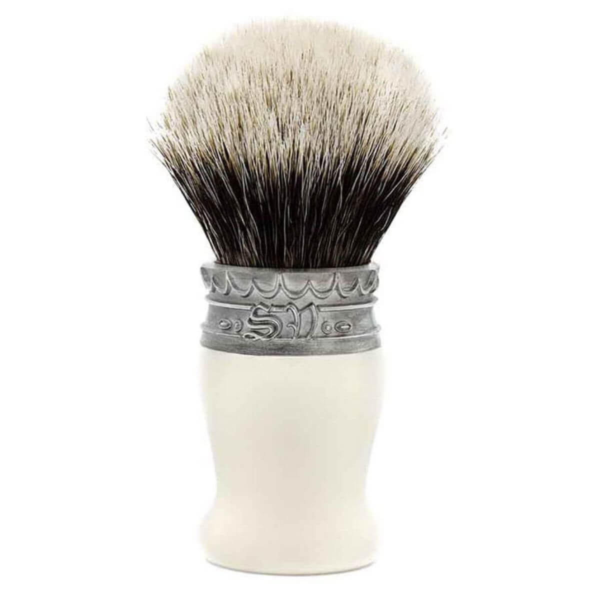 Saponificio Varesino pędzel do golenia Ivory Pure White High Mountain Badger
